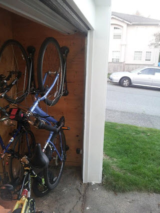 Bicycle storage roll up door